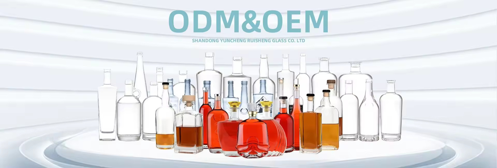 Glasflessen voor wodka