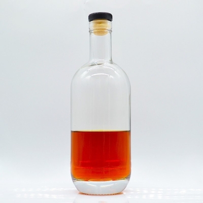 Persoonlijke alcohol Whisky Cork Vodka Flessen met extra flintcilinder 750 ml glazen fles