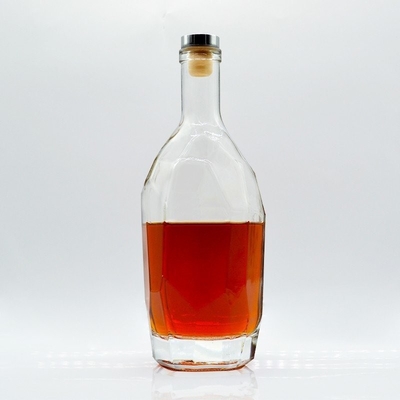 Persoonlijke alcohol Whisky Cork Vodka Flessen met extra flintcilinder 750 ml glazen fles