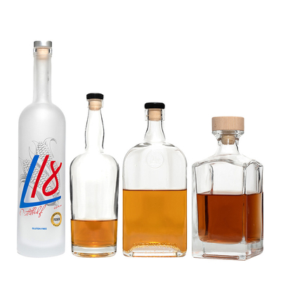 375 ml 500 ml 750 ml 1000 ml capaciteit Glasflessen voor wodka met korktop schroef GPI Top Cap