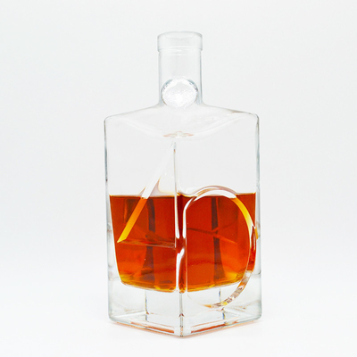 Basismateriaal Super Flint Glass Custom Printing Vierkante ginfles voor en OEM Welkom