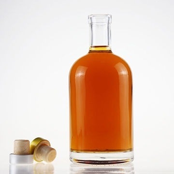 Op maat gemaakte glasfles voor schermdruk voor luxe brandy rum whisky vodka 500 750 ml