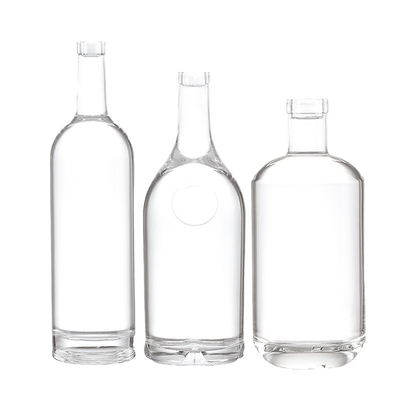 Op maat gemaakte 500 ml luxe glazen drankfles met 200 ml / 300 ml / 700 ml / 750 ml capaciteit