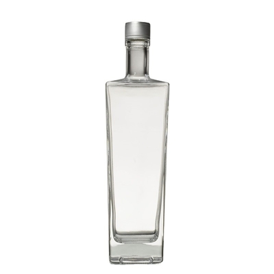 Duidelijke ronde 700 ml 750 ml drank rum wodka glazen fles met Super Flint kraag materiaal