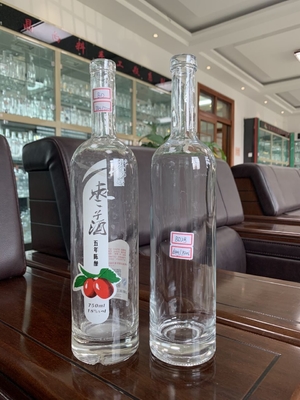 Super Flint glas 70cl 1 liter grote mond glasfles voor gedistilleerde dranken Liquor Transparent leeg