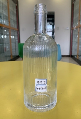 Persoonlijke ronde kurkfles voor tequila likeur whisky 1L 750ml 700ml 500ml 34oz capaciteit