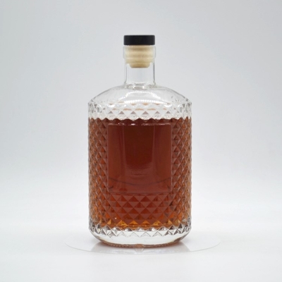 500 ml 750 ml Vierkante Frosted Leeg Custom Alcoholische Drank Tequila Whiskey Gin Decoratieve Glasflessen