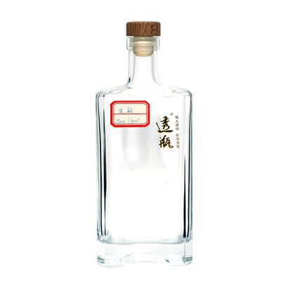 Leeg glas drankfles 500 ml 750 ml Vrije steekproef voor OEM/ODM Acceptabel