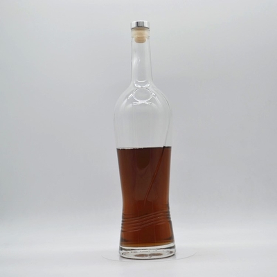 Corkverzegeling 750 ml glas lege flessen voor fancy liquor in super flint materiaal