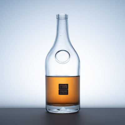 Corkverzegeling 750 ml glas lege flessen voor fancy liquor in super flint materiaal