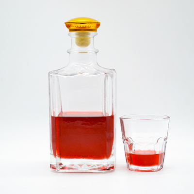 Glasflessen 750 ml lege bevroren Super Flint Spirits Liquorflessen met kurktop