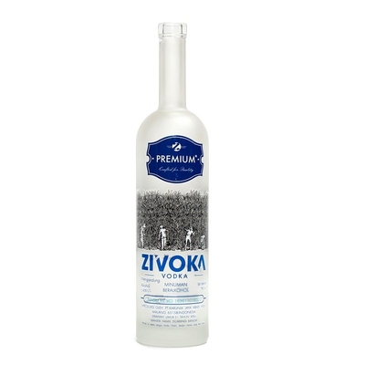Uniek lichtblauw whisky pistool in de vorm van een 700 ml 500 ml lege ginfles voor alcohol