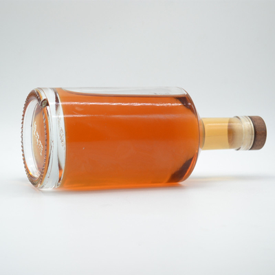 Op maat gemaakte Super Ronde Super Flint lege kurkstopper 750 ml drank glas vodka fles