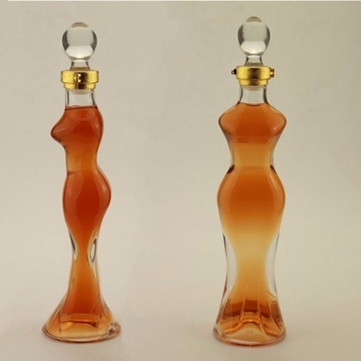 Unieke Lady Glass wijnflessen met industriële drank Super Flint glas materiaal