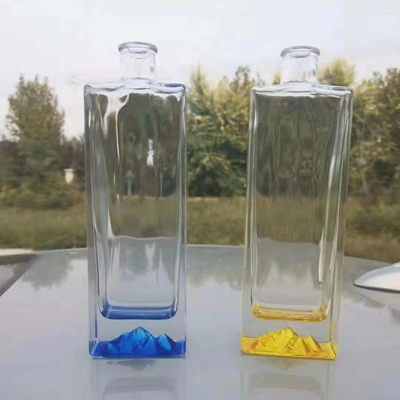 Custom Design 500ml 750ml Vierkant glas Vodka fles met dop