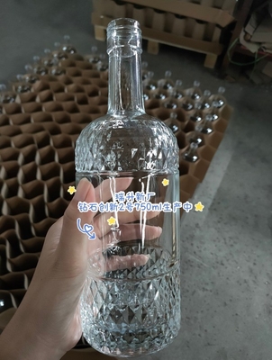 Basismateriaal Kristalglas 500 ml 700 ml lege vodka wijnfles met kurken