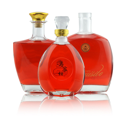 1000 ml vierkant geverfde lege tequila rum glasfles met Super Flint materiaal