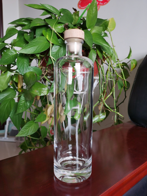Afdrukken van klantlogo 750 ml heldere glasflessen voor drank alcohol whisky gin vodka