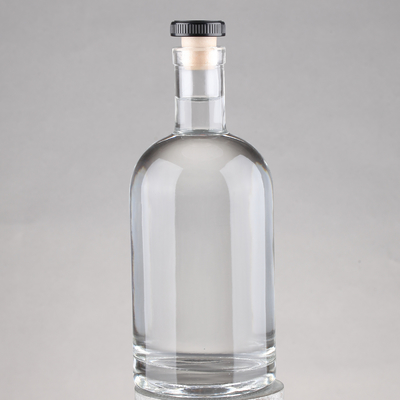 Crystal White 500ml 700ml 750ml Super Flint Glas Leeg Rum Duidelijke Liquor Fles Ontwerper