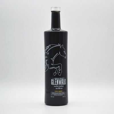 1L 750ml heldere glazen fles voor wodka gin whisky tequila aangepaste vorm