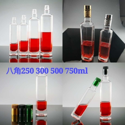 Schermgedrukte alcoholflessen voor wodka whisky en rum in 100 ml/750 ml capaciteit