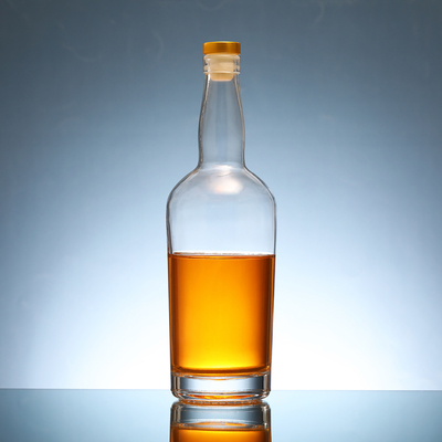Schermdruk Ronde 500 ml glazen fles voor gedistilleerde dranken Champagne Tequila