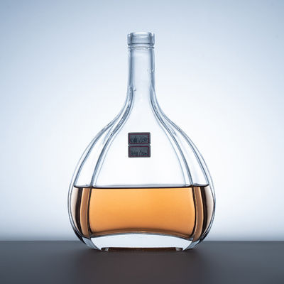 Hoofdmateriaal Super Flint Glas Brandy XO Mini Champagnecilinders met Ahornblad