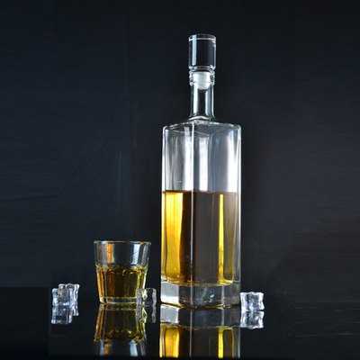 500 ml 750 ml 1000 ml heldere gin rum whisky glazen drankfles met kurkverzegeling