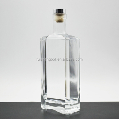 Op maat gemaakte heldere glazen fles voor olijfolie 750 ml 500 ml vodka drank gin recycleerbaar