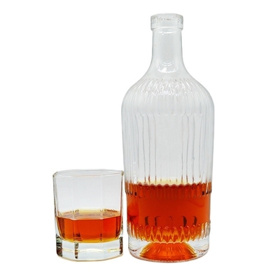 Geproduceerde 500 ml Super Flint Glasfles voor 375 ml White Matte Square Rhum Beverage