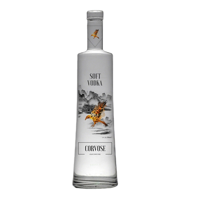 Geproduceerde 500 ml Super Flint Glasfles voor 375 ml White Matte Square Rhum Beverage