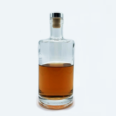 Super Flint Materiaal Kraag Custom Leeg 500 ml Glasfles voor Whisky Onbreekbaar Design