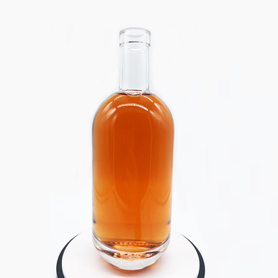 Zwarte wodka gin 250 ml leeg sap vierkant glazen flesje met op maat gemaakt champagne goud label