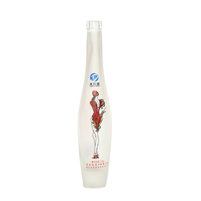 Zwarte wodka gin 250 ml leeg sap vierkant glazen flesje met op maat gemaakt champagne goud label