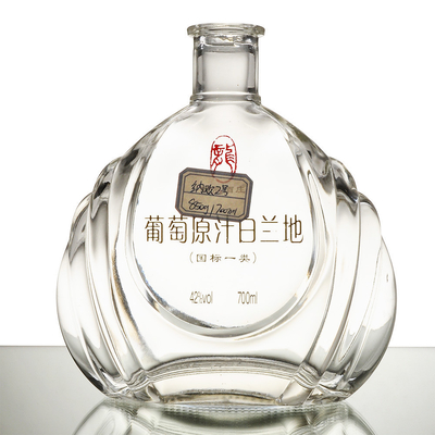 700 ml 750 ml brandy spirit glazen fles met decal/schermdruk/verf/vries