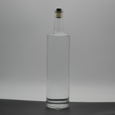 Persoonlijke ronde schouder schermdruk Frosted wit glasfles voor 750 ml alcoholische wodka