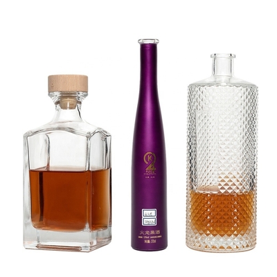 750 ml Vodka glasfles met Decal oppervlakte handhaving en Crystal Color Spray Printing