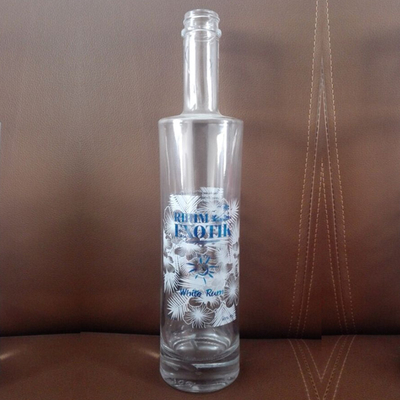 Super Flint Glass Collar Ronde 700 ml Cork Top Clear Gin Fles voor Vodka liefhebbers