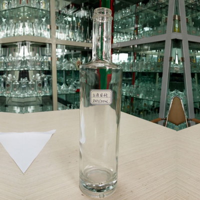 Super Flint Glass Collar Ronde 700 ml Cork Top Clear Gin Fles voor Vodka liefhebbers