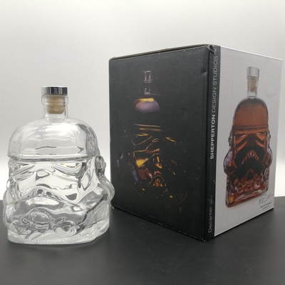 Decal oppervlak Handing Custom Design 750 ml glazen fles voor drank Whisky Gin Vodka