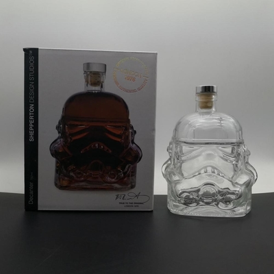 Decal oppervlak Handing Custom Design 750 ml glazen fles voor drank Whisky Gin Vodka