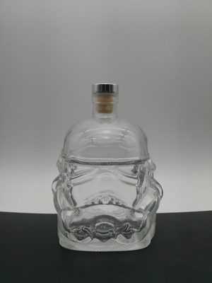 Decal oppervlak Handing Custom Design 750 ml glazen fles voor drank Whisky Gin Vodka