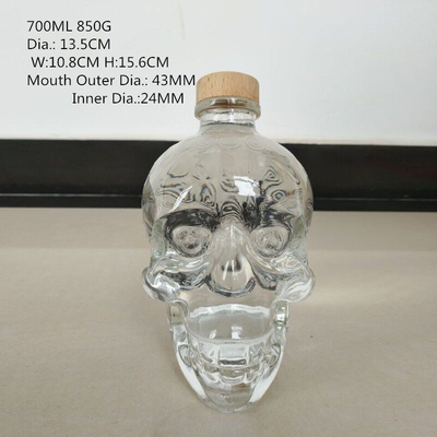 Decal oppervlak Handing Custom Design 750 ml glazen fles voor drank Whisky Gin Vodka