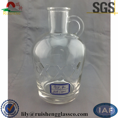 Brandy glazen fles met handvat 500 ml 750 ml vodka rum alcohol whisky glazen kraag