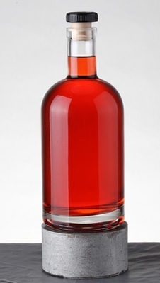 Super Flint glas materiaal Brandy glas fles voor Custom Liquor Spirit 700 ml