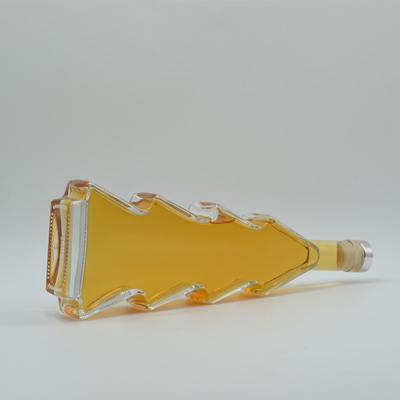 Super Flint Glass Custom Kerstboom Vorm Alcoholische drank Fles 500ml 700ml 750ml