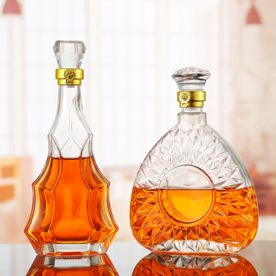 Super Flint Glass Custom Kerstboom Vorm Alcoholische drank Fles 500ml 700ml 750ml
