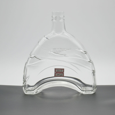 750 ml aangepaste flessen super flint glas materiaal brandy glas fles met kurk