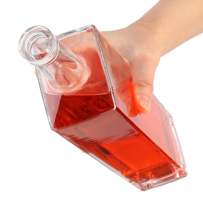 OEM logo decal voorraad 1000 ml 750 ml 500 ml drank flessen vodka glazen fles met kurk deksel