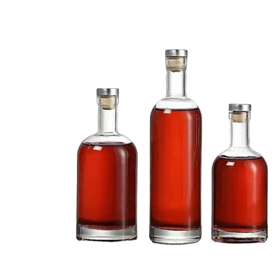 OEM logo decal voorraad 1000 ml 750 ml 500 ml drank flessen vodka glazen fles met kurk deksel